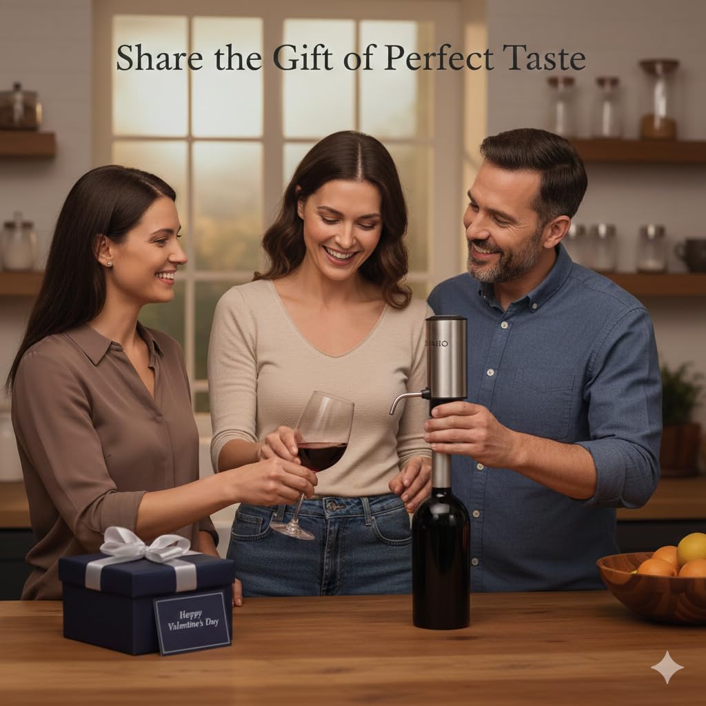 Aérateur de vin électrique avec support et tube rétractable, distributeur automatique d'oxydant de vin en acier inoxydable rechargeable par USB, cadeau pour les amateurs de vin