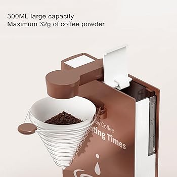 Vierta la cafetera, la cervecera eléctrica de 300 ml con cafetera de goteo de diseño plegable con filtro de 7 hoyos para viajar, oficina y uso en el hogar3