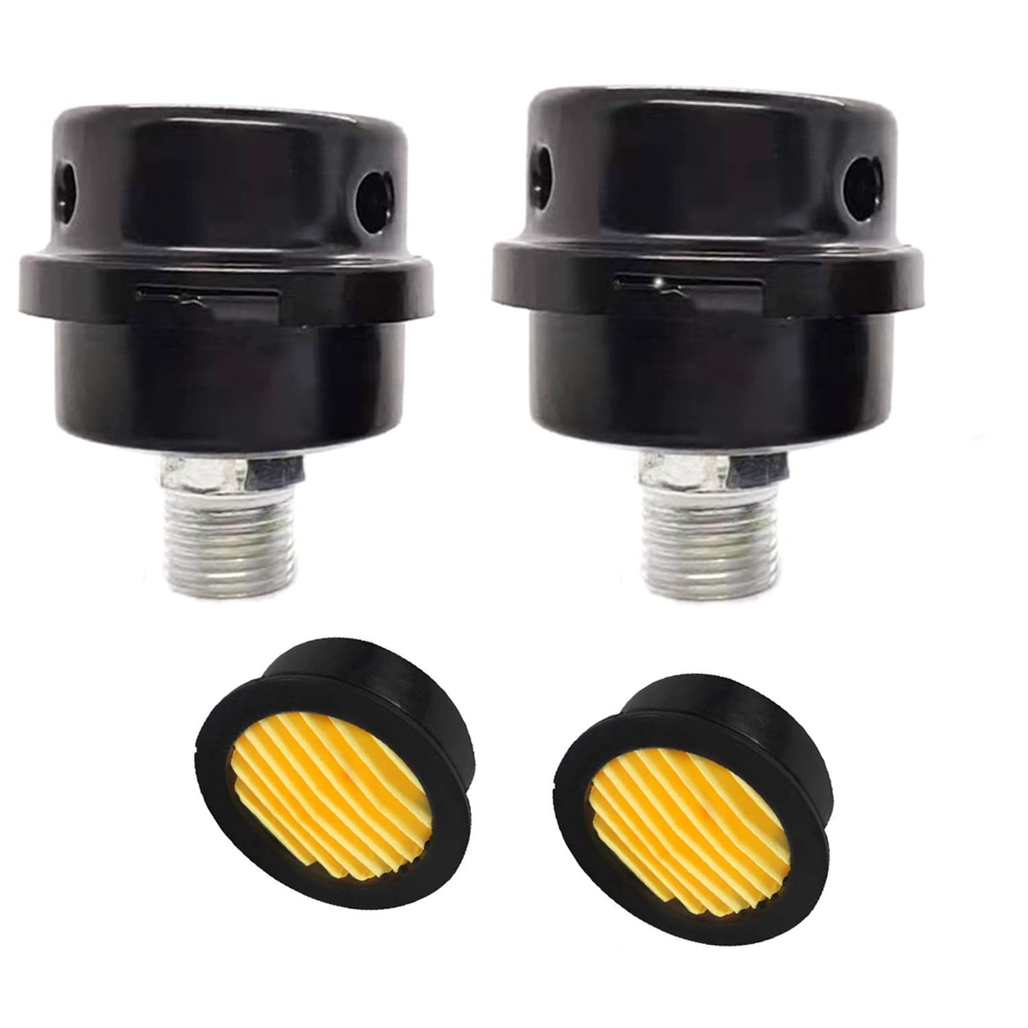 Air Compressor Silencer 1/2"PT 20mm Filter Air Compressor Muffler Accessories Air Compressor Intake Filter Noise Muffler Silencer 20mm Thread ，Pack of