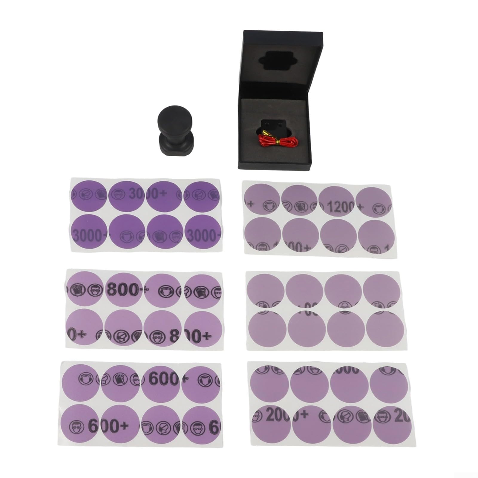 Strumento per la riparazione dei graffi dell'auto in acciaio per la rimozione di graffi e per il ripristino delle superfici con carta vetrata e manico per la cura del veicolo, argento (set combinato)