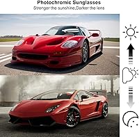 Vista 4 de ROCKBROS Gafas de sol polarizadas para hombres y mujeres, protección UV con lentes de sol fotocromáticos para correr para hombre