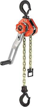 Columbus McKinnon TOR07510 Tornado 360 Ratchet Lever Hoist, Chain Type, 3/4 Ton Capacity, 10 FT Lift
