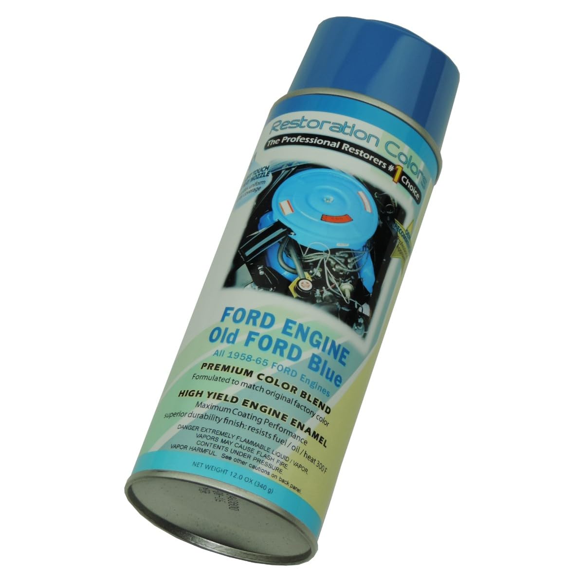 Inline Tube Replacement for 1966-81 All Ford Engine Valve Covers & Air Cleaners, Old Ford Blue Spray Paint Can, 1pc