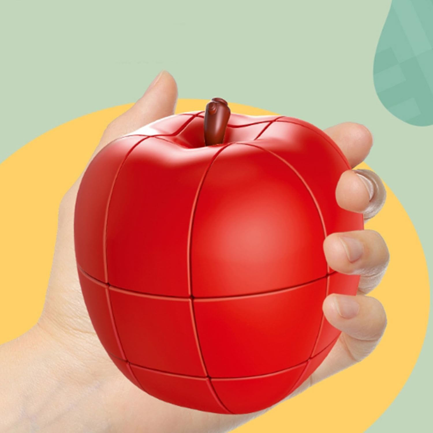 Bucaxit Speed Cube Apple Special Shaped Magic Cube,1:1 Realistic Fruit 3D Puzzle Brain Teasers Educational Toy for Cube Lovers (Apple) - Image 4
