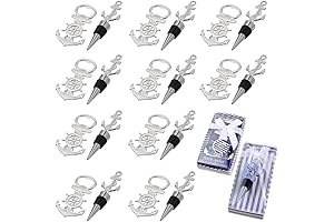 MDLUU Nautical Party Favors Anchor Bottle Stopper and Opener Set