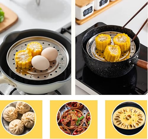 Miniatura 7 de Estante de vapor redondo de acero inoxidable, bandeja de vapor gruesa de 9.5 pulgadas, bandeja de vapor para olla a presión (paquete de 2)