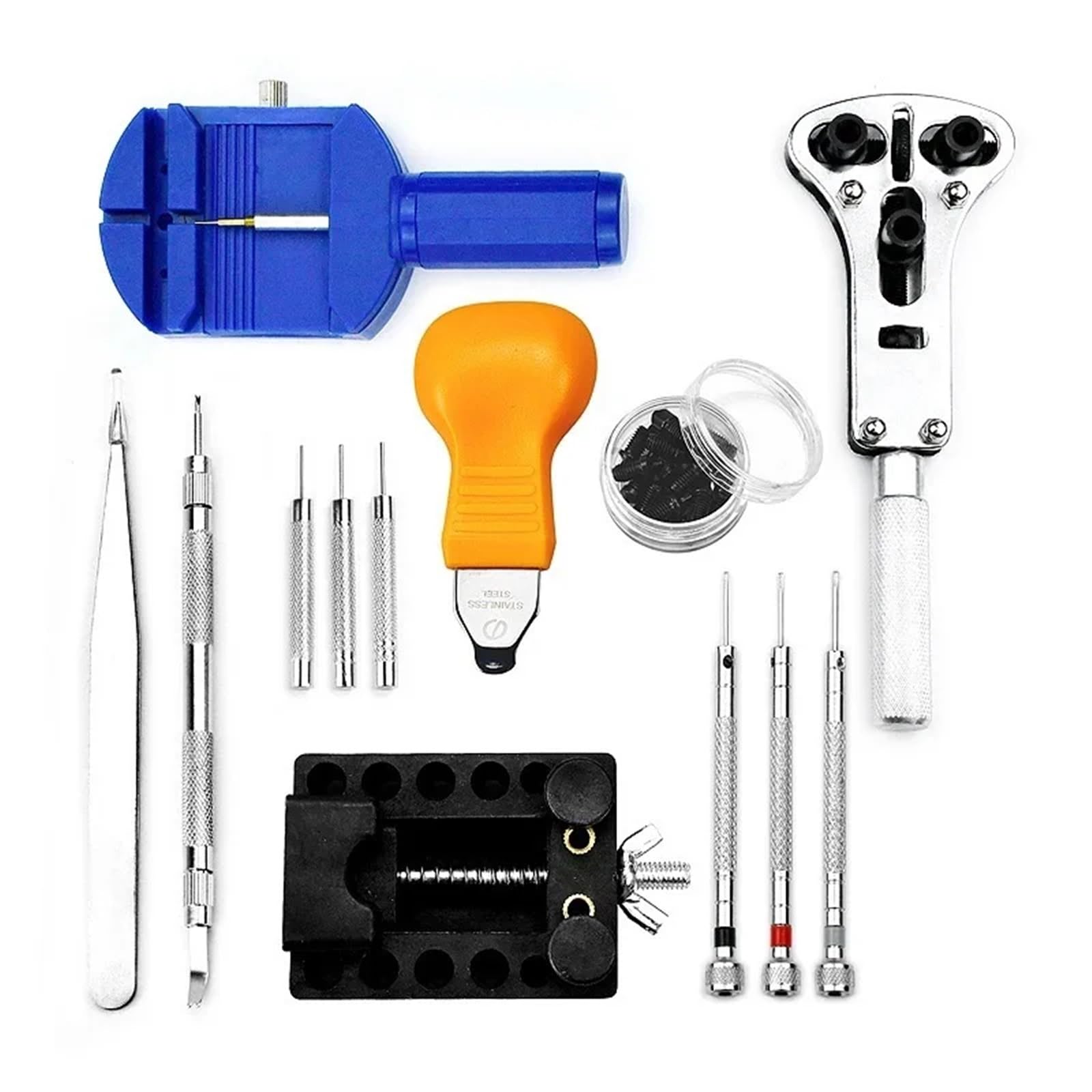 Kit de reparación de Relojes con Herramienta para pasadores de Resorte, reemplazo de batería, Kit Especial para Taller de reparación de Relojes para Quitar y reemplazar Correas de Relojes Ajustables.