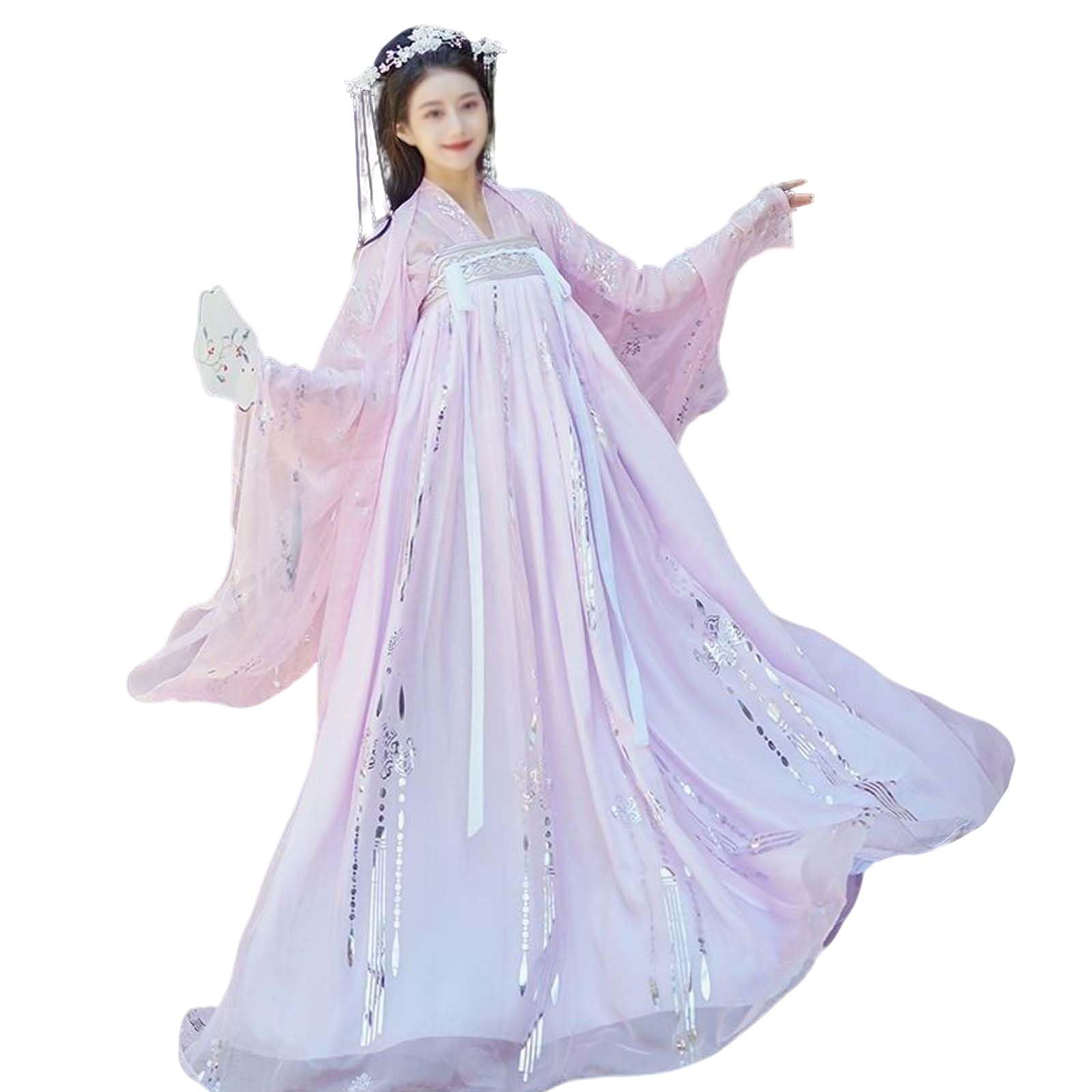 Antyczne sukienki Hanfu (S-3XL), damski kostium Tang (rozmiar plus), top + spódnica + bluzka z rękawami, cosplay/na co dzień