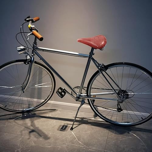 Vista 21 de UNISTRENGH Sillín de bicicleta retro Sillín de bicicleta de línea clásica Sillín de cuero Sillín de trekking/Touring Sillín de bicicleta de cuero