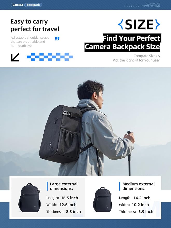 Mochila Compacta llano para Cámara DSLR/SLR/Mirrorless 10L miniatura 7