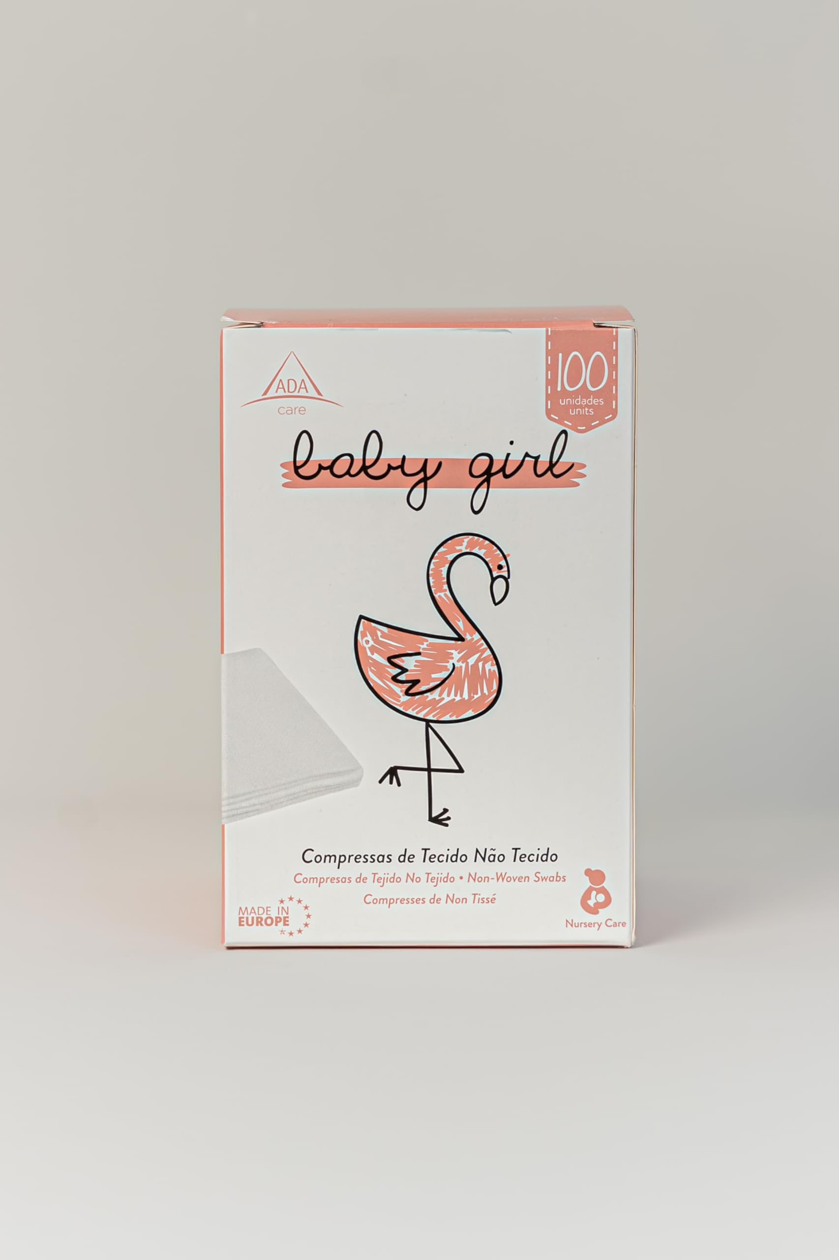 Pack Ahorro de Toallitas Secas para Bebés | Tejido No Tejido de Viscosa, Hipoalergénicas y Desechables | Sin Látex ni Perfume, Uso Clínico y Diario | Niña