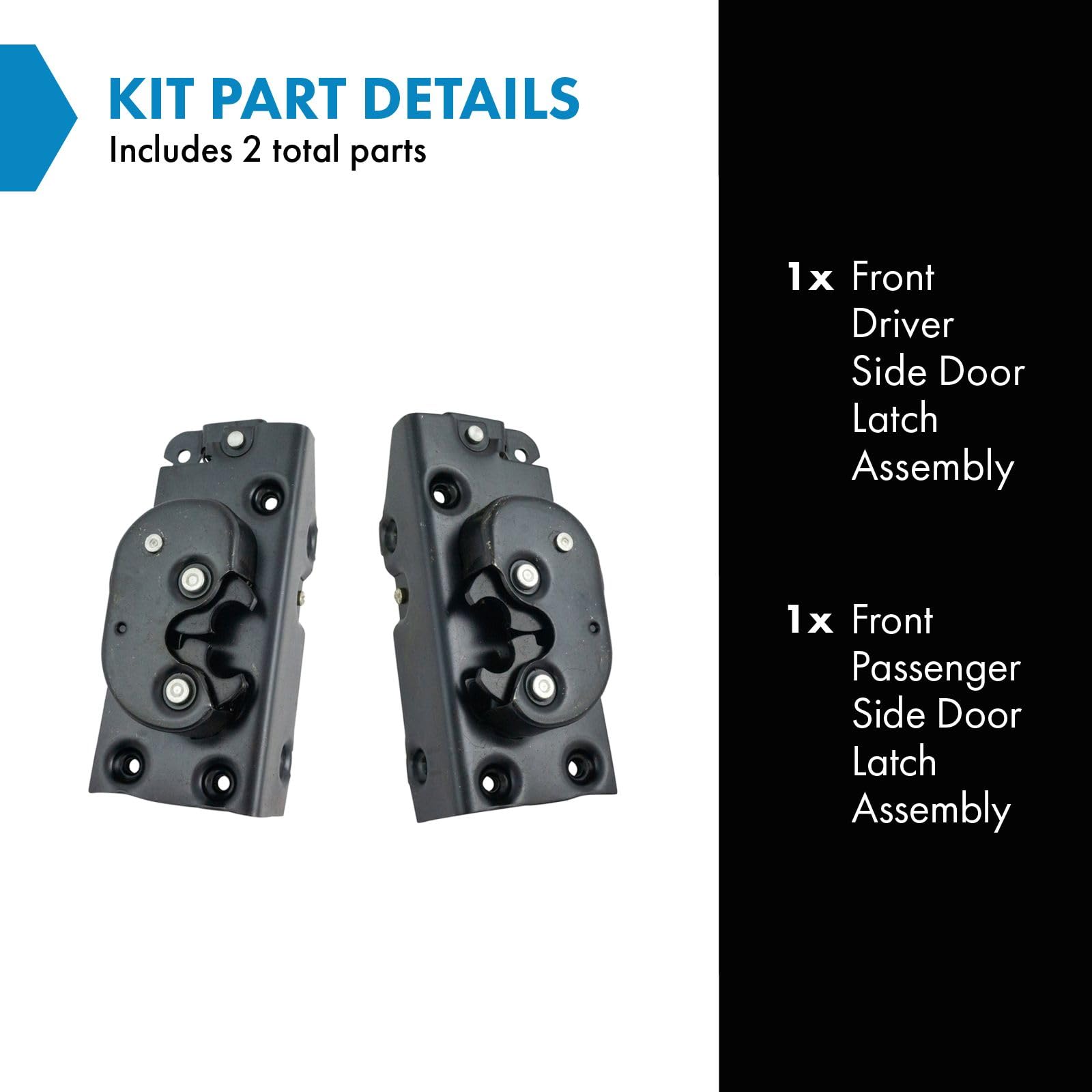 Amazon.com: TRQ Front Door Latch Assembly LH RH Pair for