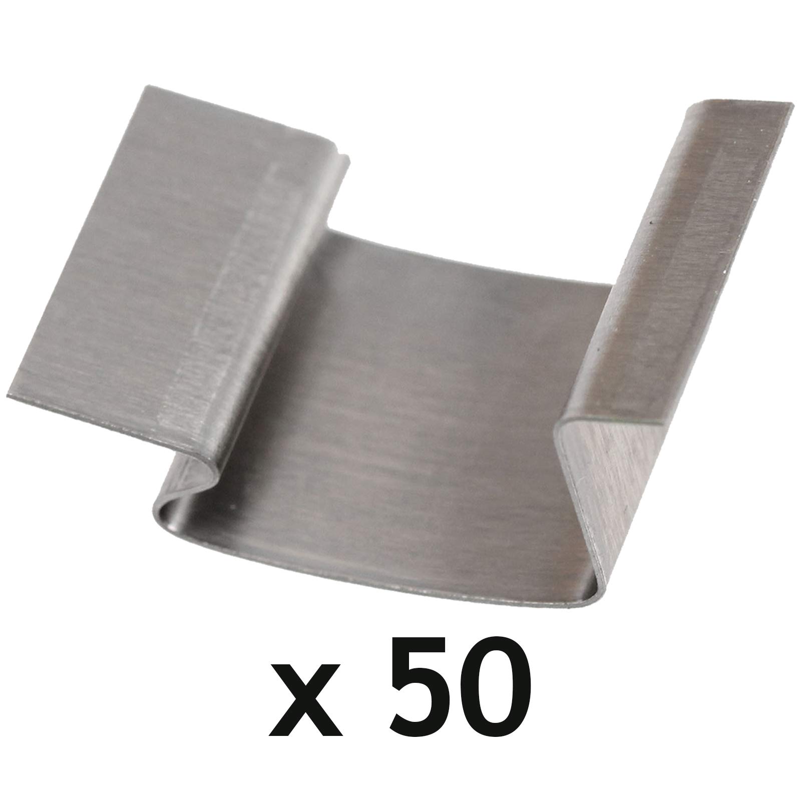SPARES2GO Greenhouse Glass Sprung G Clips (Pack of 50), Silver - Image 2