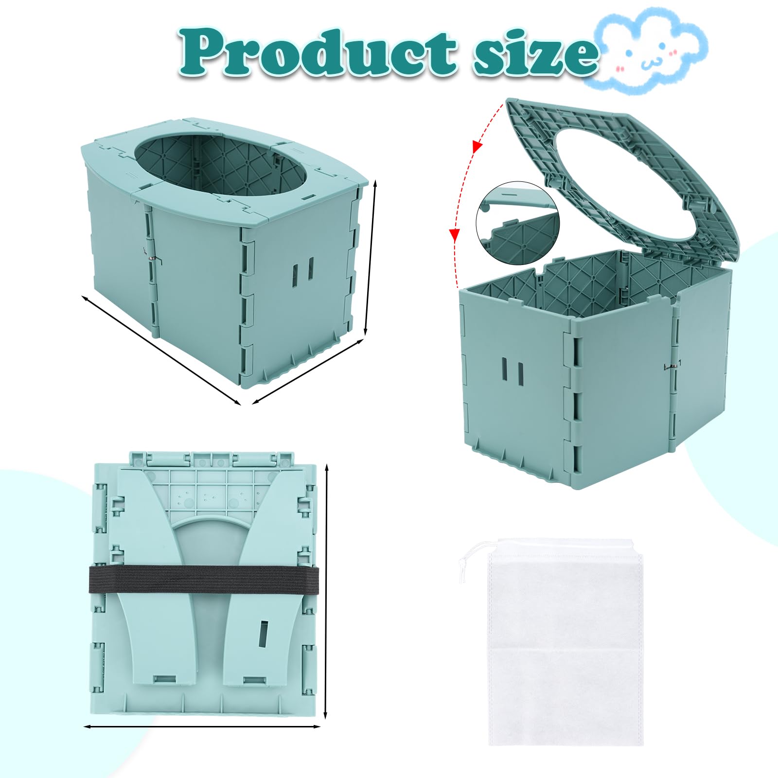 Orinal plegable para bebe, Orinal Viaje para Niños, Inodoro Infantil Plegable, Asiento de Entrenamiento de Viaje para Bebé Entrenamiento Adecuado para Exterior Interior Viajes Largos Acampar