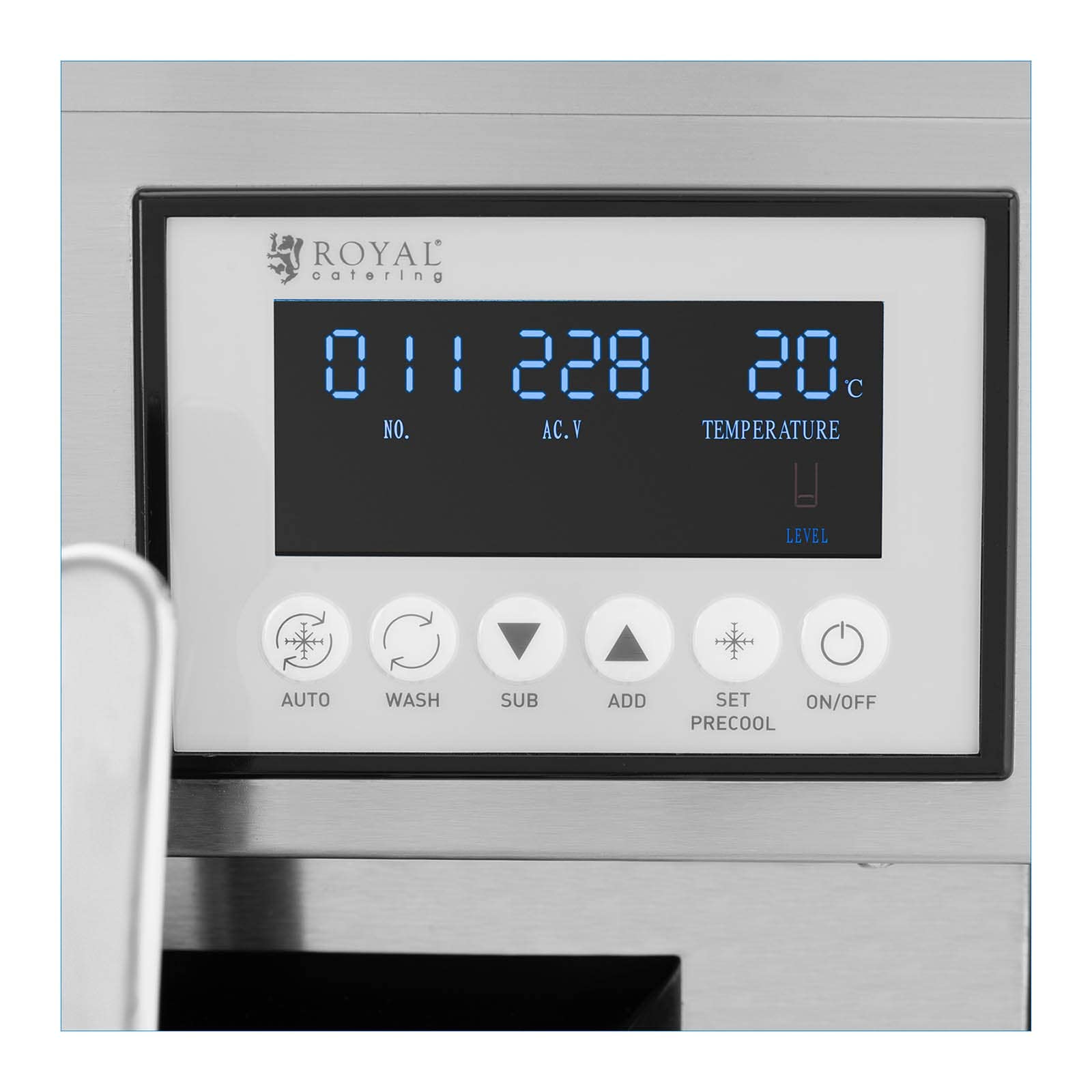 Royal Catering RCSI-24 Softeismaschine 2140 W 33 l/h 3 Geschmacksrichtungen Frozen Joghurt Maschine Softeismaschine Gastro Eismaschine Softeis