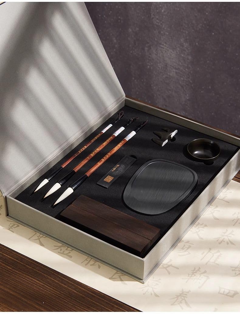 Four Treasures Complete Calligraphy Gift Box for Study Decoration and Writing Practice 文房四宝套装-shape2
