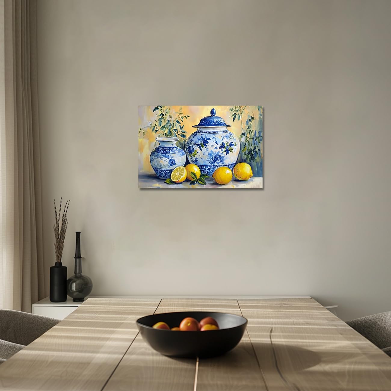 ZQQART Lemon Picture Wall Art Kitchen Canvas Prints Yellow Lemon