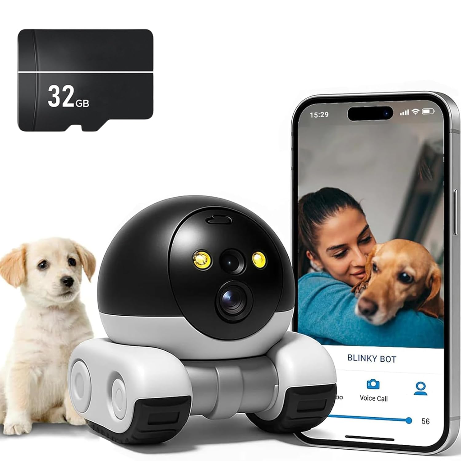 Distancebot - Long Distance Bot Pro Robot, Blinky Bot Camera, 1080P Pet ...