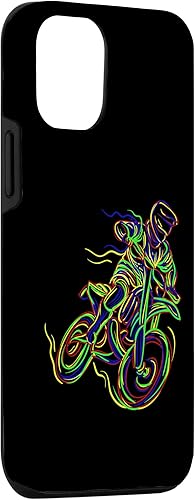 Vista 27 de iPhone 12 mini Motocross Line Art Hand Freehand Line Drawing Case