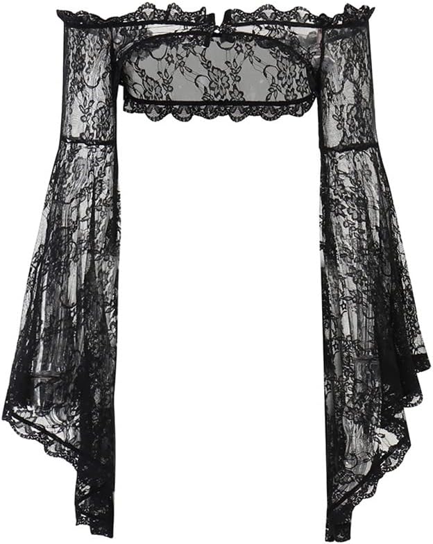 Goth Lace Shrug Fashion Trendy Crop Top Shrugs for Women