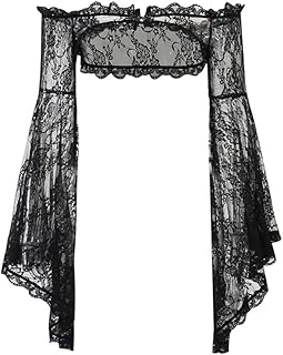 Goth Lace Shrug Fashion Trendy Crop Top Shrugs for Women - Buy now