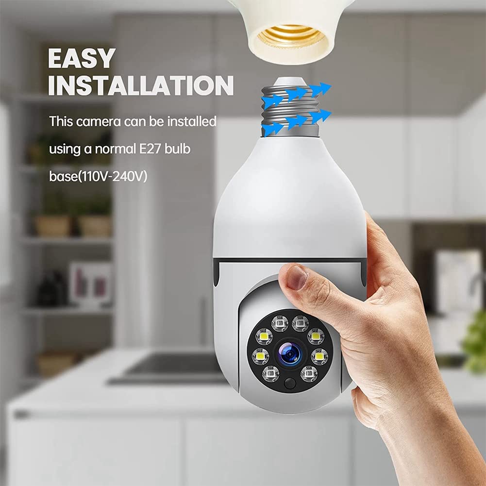 4 Pièces Ampoule Caméra de Sécurité Extérieure 2.4G Wifi Prise de Lumière Caméra de Sécurité Caméra de Sécurité Ampoule Extérieure Ampoule Caméras