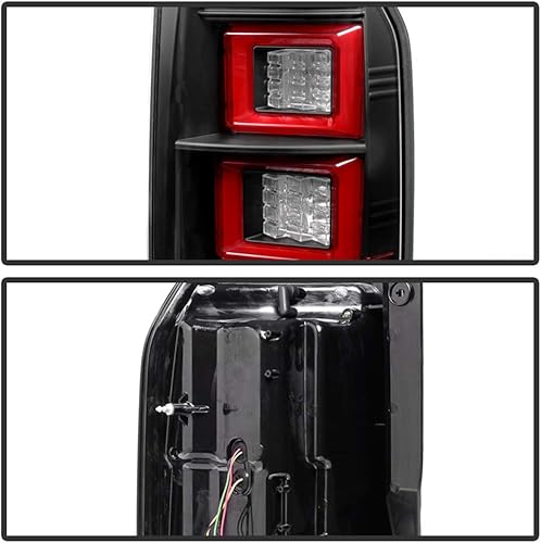 Miniatura 3 de ACANII - Para 2010-2014 Land Rover Discovery IV 4 LR4 luces traseras LED negras luces traseras luces traseras par conductor y lado del pasajero