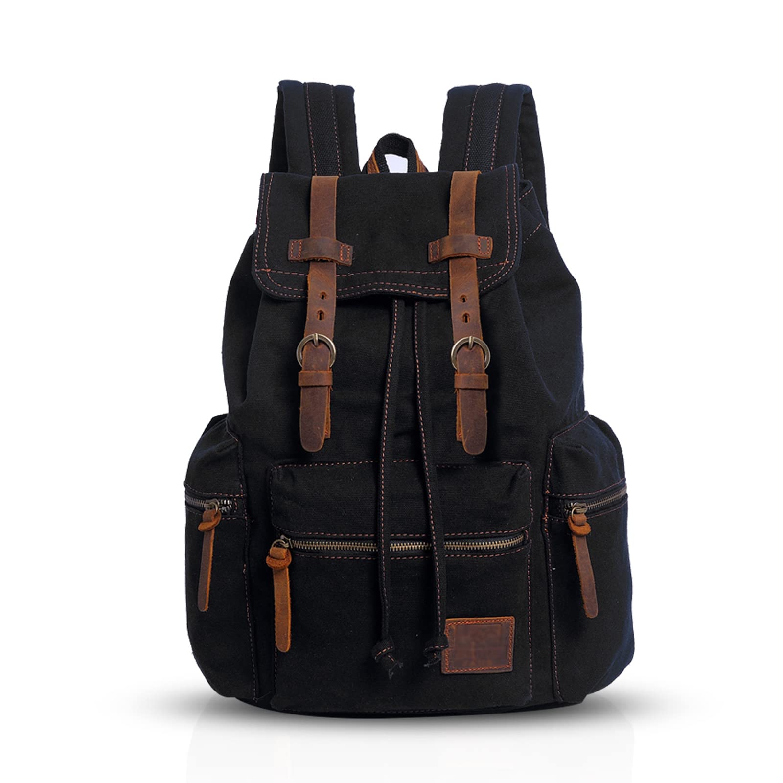 FANDARE Vintage Rucksäcke Schulrucksack Leinwand Daypacks Ranzen Mädchen Schulranzen für 14 Zoll Laptop Taschen Herren Damen Schultasche für Arbeit Wandern Reisen Camping Rucksack