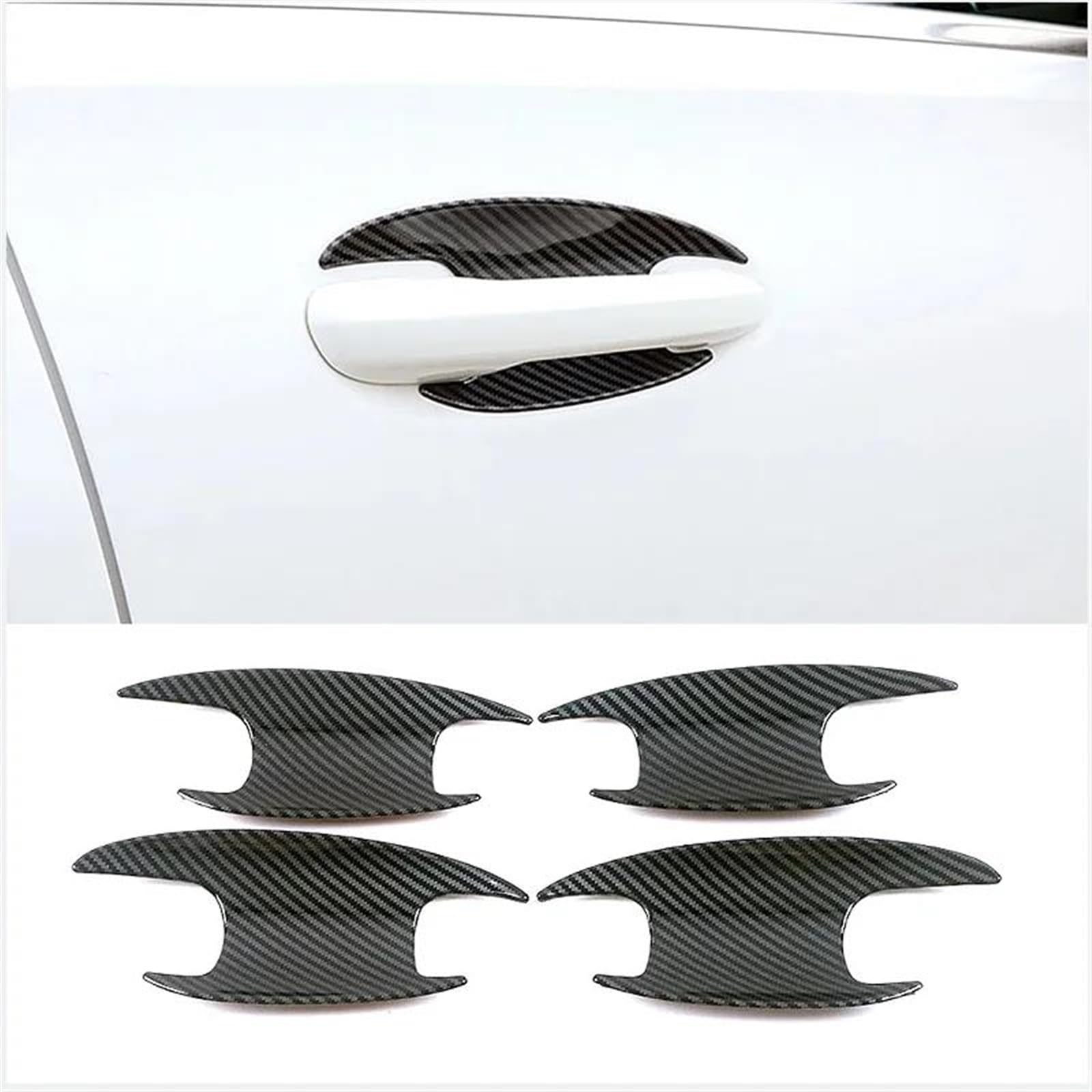 NOHEEU Car Exterior Door Handle Trim Cover Parts Accessories for Benz GLC-Class C-Class 2023 2024(Style 4)