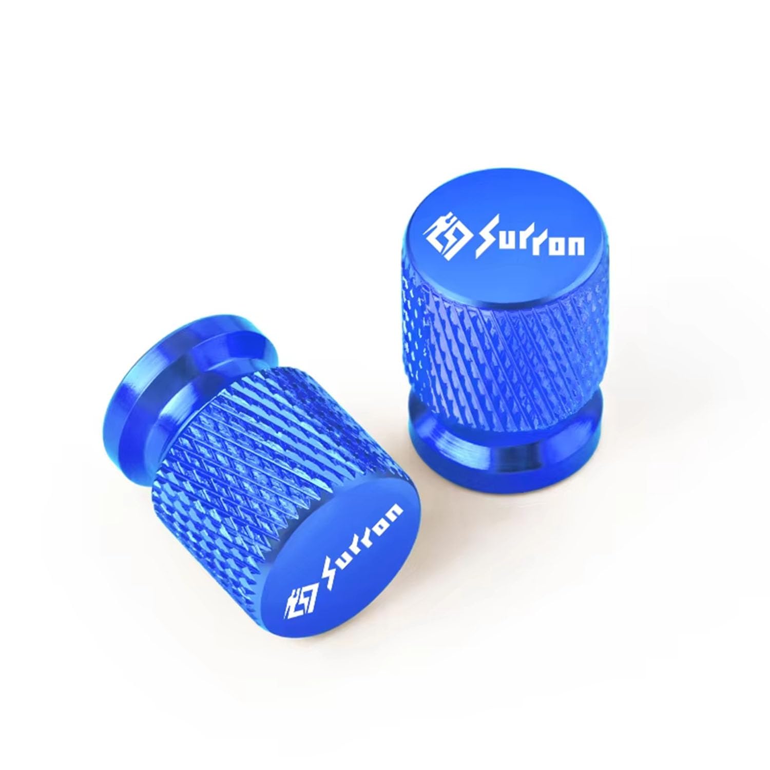 WSOPP 4PCS Motorcycle Valve Stem Caps for SURRON 48T 52T 54T 58T 64T CNC Aluminum Anti-Corrosion Tire Air Valve Dust Caps Tire Valve Covers with Logo,Blue Style