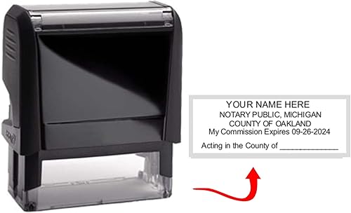 Miniatura 3 de Paquete de valor de sello y sello de notario de Michigan autoentintado