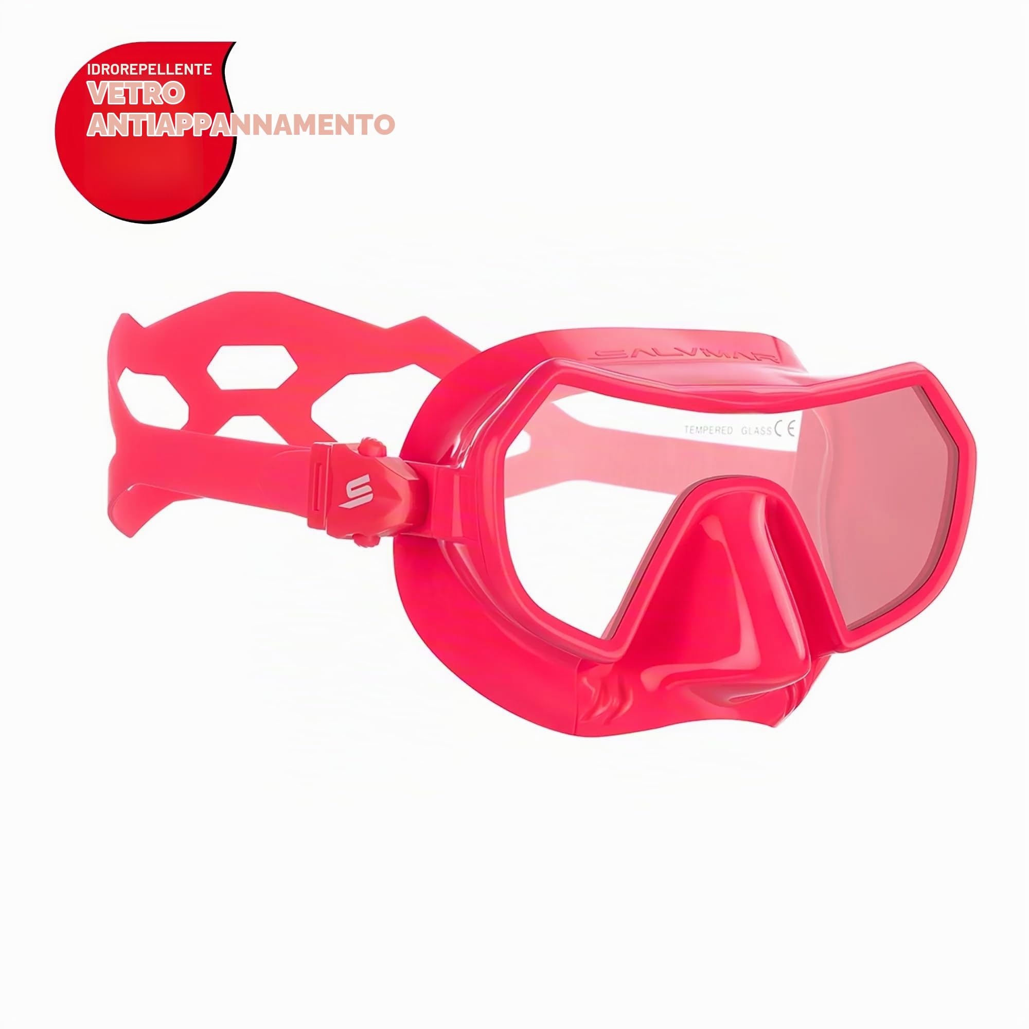 Salvimar, Endless Anti Fog, Maschera Adulto in silicone con Lenti Anti Appannamento, per pesca subacquea, snorkeling, immersione