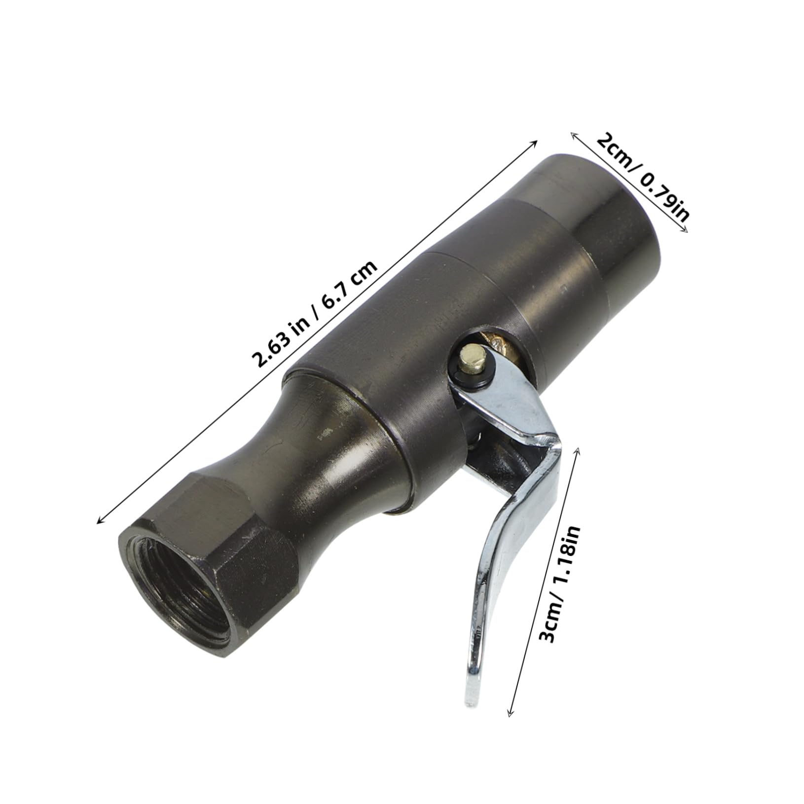 SOLUSTRE Air Chuck Locking Tire Inflator Chuck Air Pump Adapter Sturdy Construction 12.5mm Thread