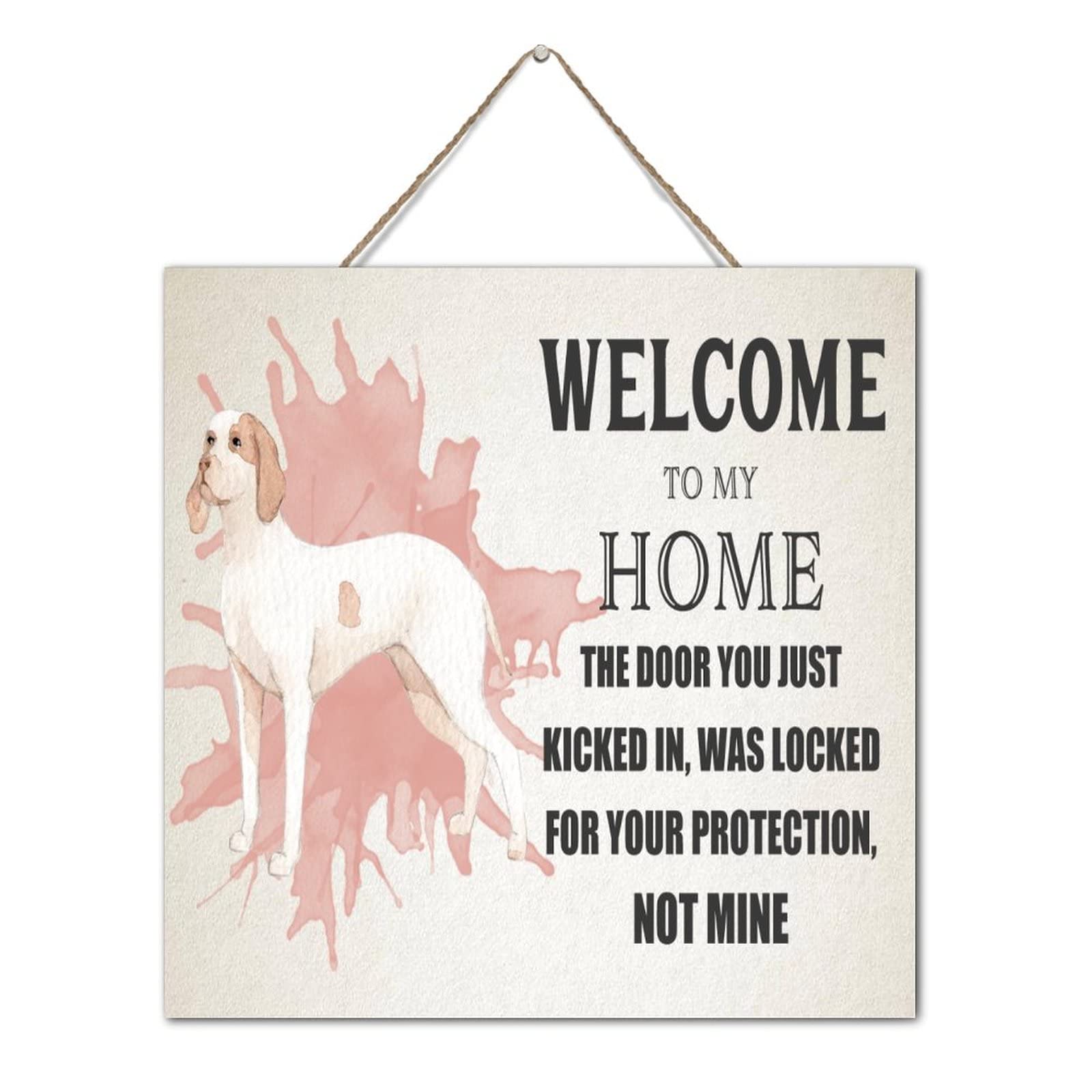 Panneau décoratif Welcome To My Home en bois pour personnaliser un mur vide de salon