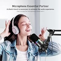 Vista 7 de MAONO PD200X/PD200XS Shock Mount - Professional Custom Microphone Mounts Reduces Vibration Noise, Removable Shock Mount for Microphones with a