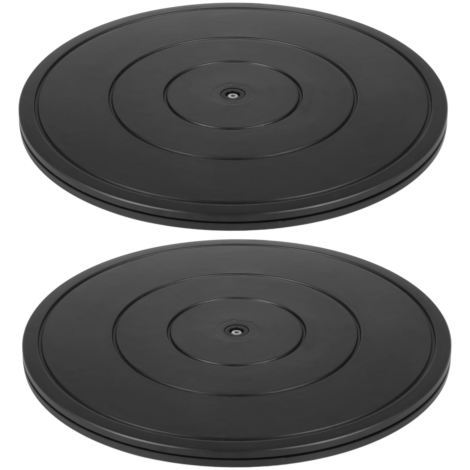 Lot de 2 Plateaux tournants de 16 Pouces, Supports pivotants avec roulements à Billes en Acier, Bases en Plastique Robuste, Plateaux Plats Double Face pour Arts, écran, Loisirs créatifs, TV