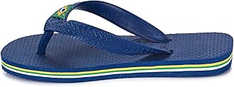 Havaianas Kids Brasil Logo Flip Flops, Navy Blue, 9 US Unisex Toddler
