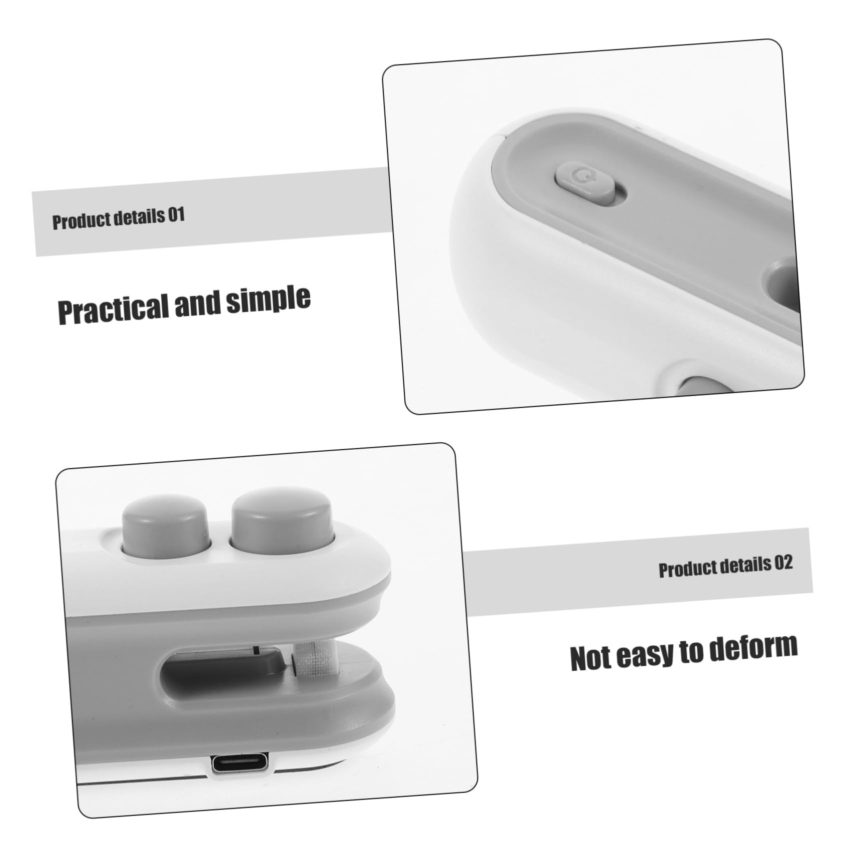 COLLBATH Handheld Rechargeable Mini Heat Sealer for Snack Bags Bag Sealer Machine Food Storage Quick and Even Sealing Mini