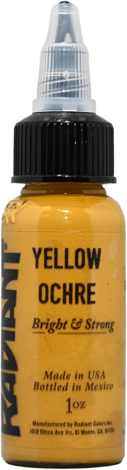Radiant Colors Tattoo Ink 1oz Bottle (Yellow Ochre)