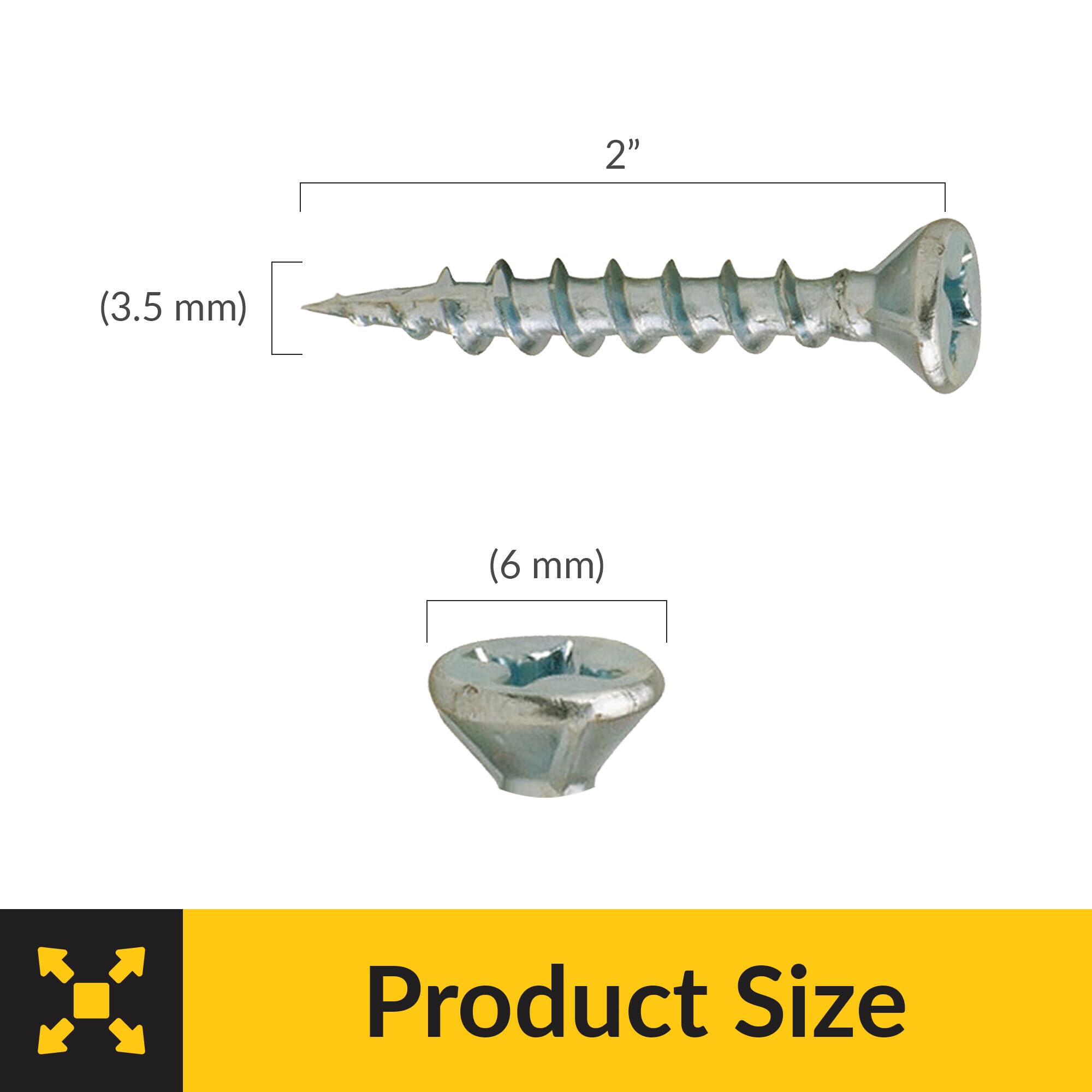 Brixwell SRW214790201 Zip R Screw, Flat Countersunk Head with Phillips Drive Pack of 1000