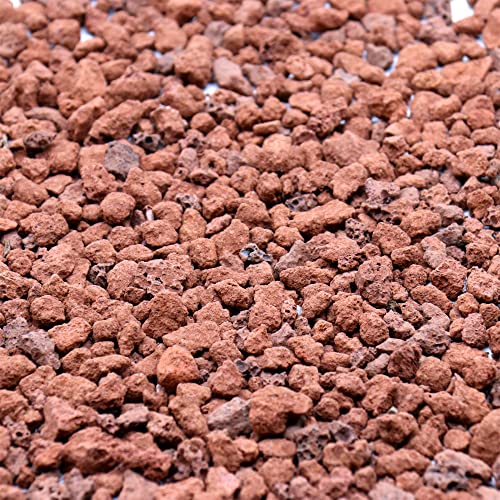 Roca volcánica para plantas. Roca de lava de color rojo. 1/5 pulgadas   10 libras para macetas suculentas, macetas, plantas, jardinería, interior, manualidades, rellenos de jarrones