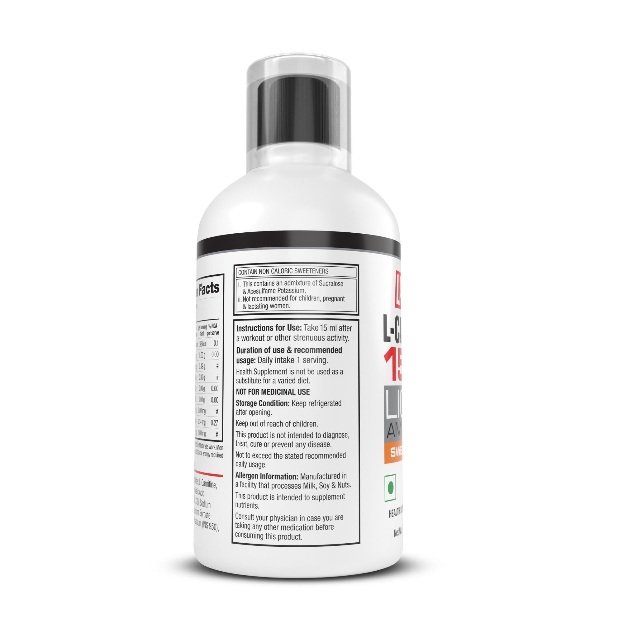 Labrada L-Carnitine 450 Ml |1500 Mg Liquid Amino Acid With 0 G Sugar — Amazon image 3