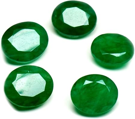 Real Indian Emerald Loose Gemstone Lot Oval Shape Healing Birthstone at Wholesale...