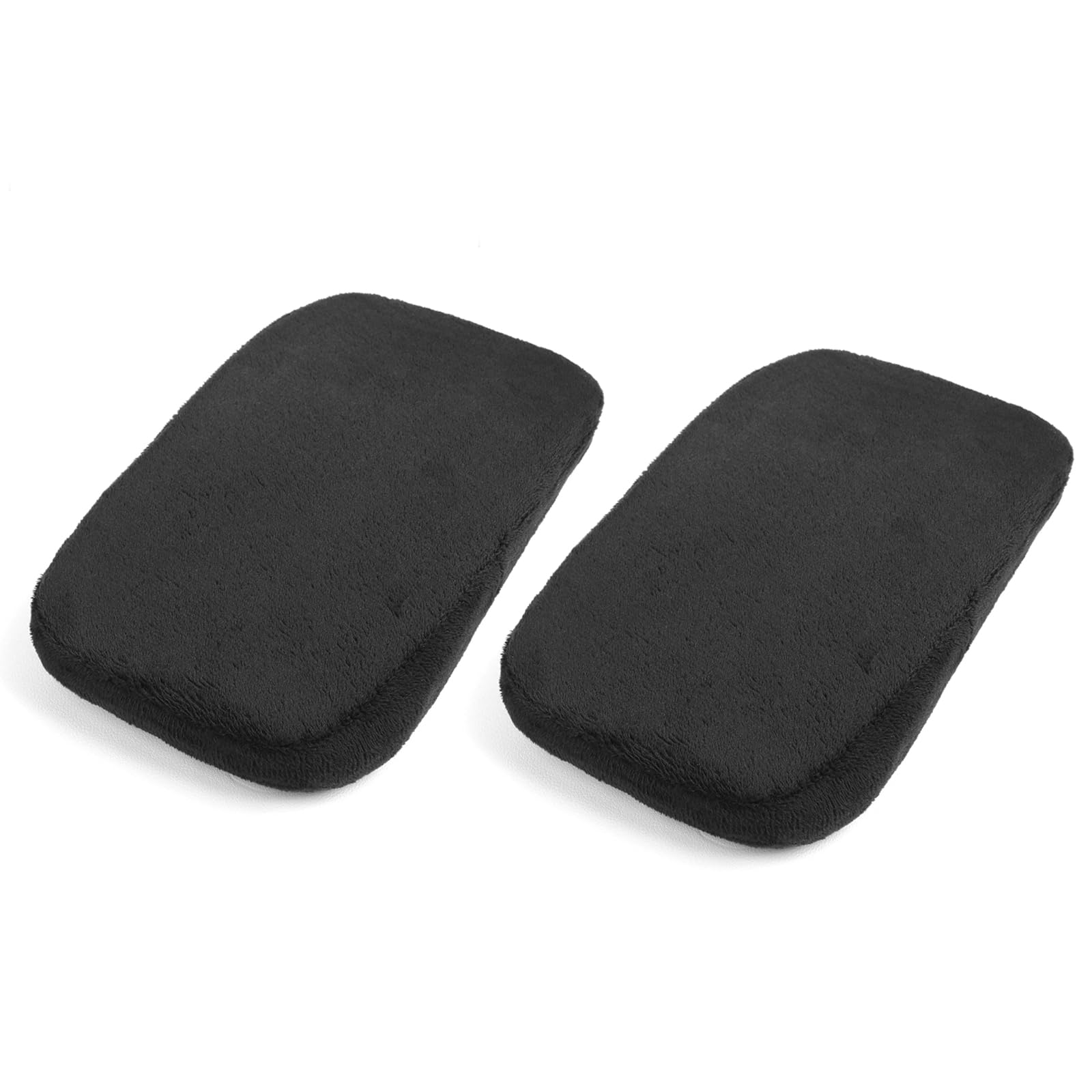 DOETYD 2 Pack Ergonomic Memory Foam Armrest Pads for Office & Gaming Chairs Elbow & Forearm Pressure Relief Non-Slip Chair Arm Rest Covers,Black,Medium