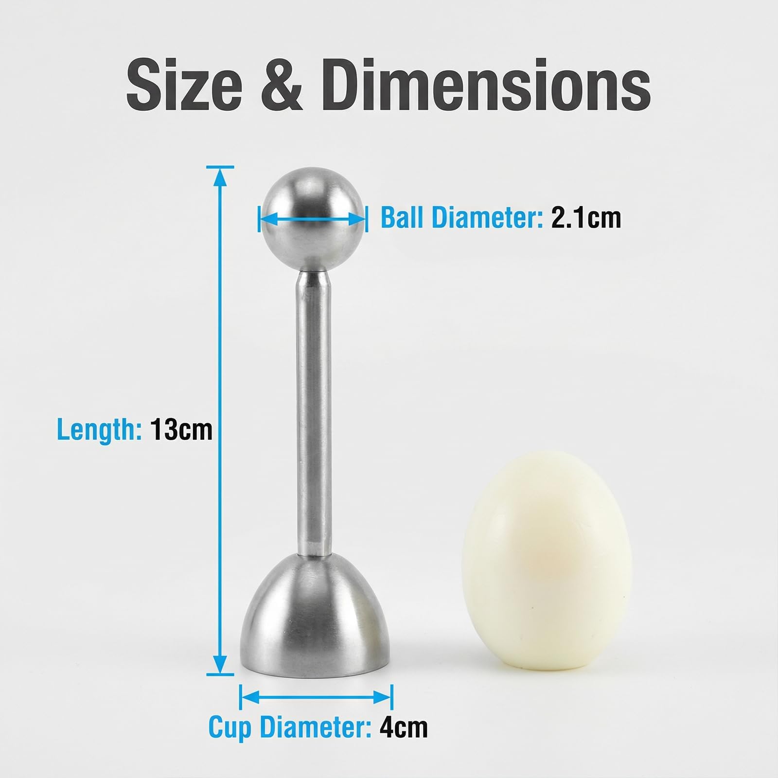 Abridor de Huevos de Acero Inoxidable, Cortador de Cáscara para Huevos Hervidos Duros y Blandos, Abridor Rápido sin Desperdicio para Cocina
