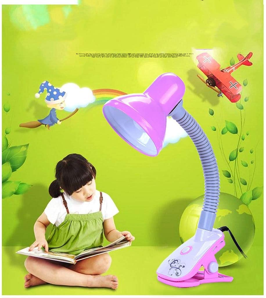 Lámpara De Mesa Lámpara de Oficina Lámpara De Escritorio Con LED Protección Ocular Para Dormitorio Universitario, Mesa Oficina Abrazadera, Dormitorios, Sala Estar, Lectura Luz Escritorio(Blue)