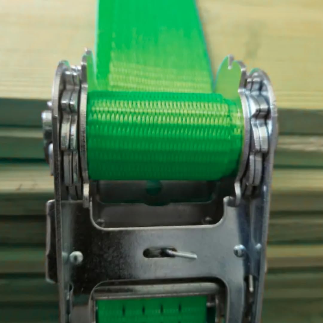 Spanngurt mit Ratsche - Zurrgurt 8 m - Stärke 2 t - Befestigungsgurt für Anhänger & Auto - Breite 35 mm - Ratschengurt - Gurtband - Anhänger Zubehör 4 Stück