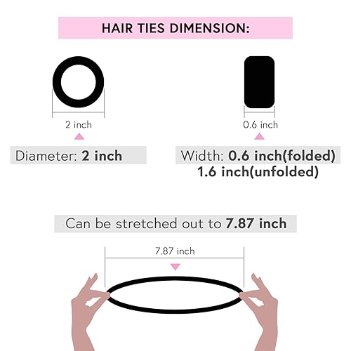 Miniatura 6 de MARY LAVENDER Lazos grandes y elásticos para todo tipo de cabello, de tela de rizo, ponis, soportes elásticos para cola de caballo, accesorios para