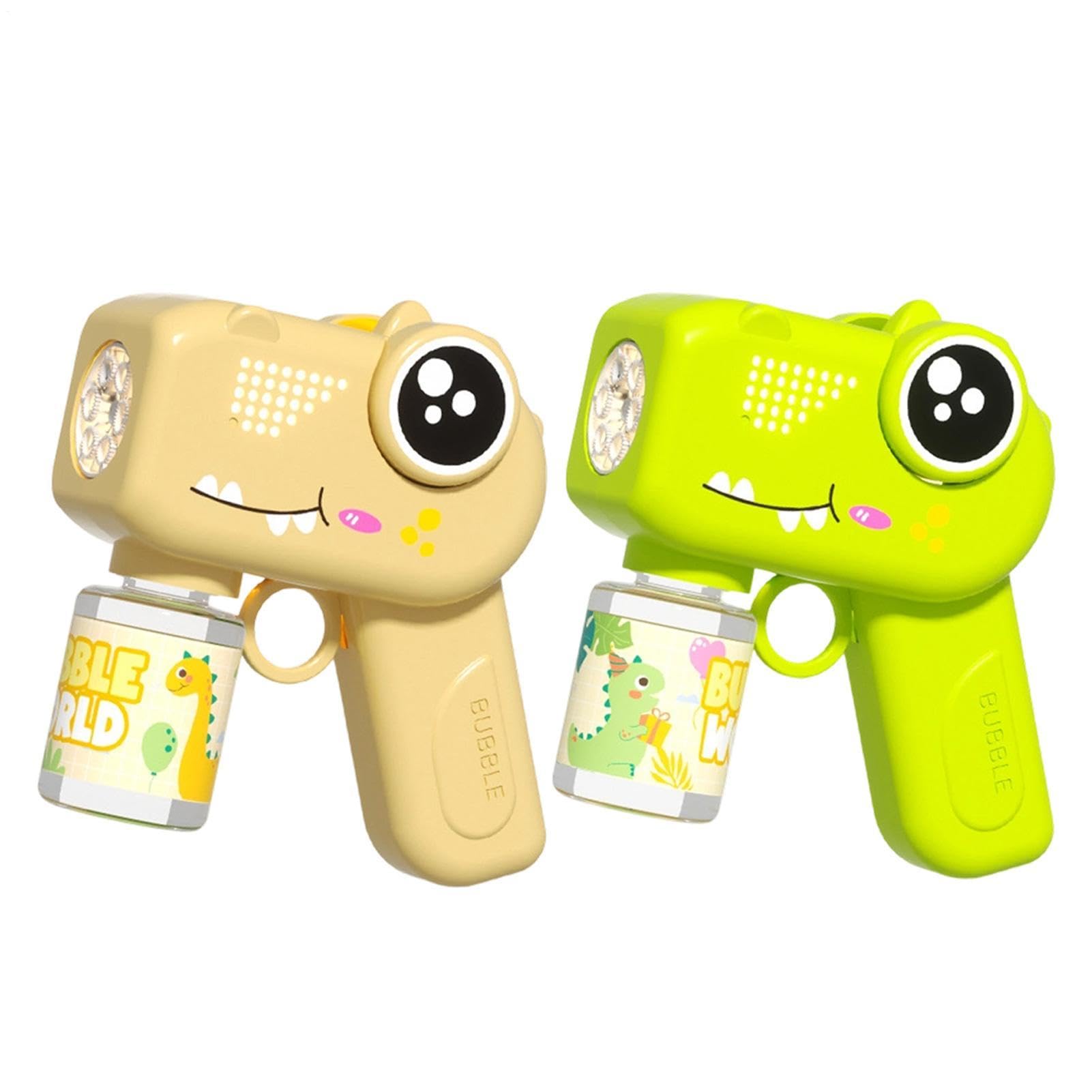 2 Dinosaur Bubble Machine, Automatic Bubble Machine With Bubbles Solutions For Kids, Cute Dinosaur Bubbles Guns, Summer Outdoor & Indoor Toy, Party Favor, Birthday Gift