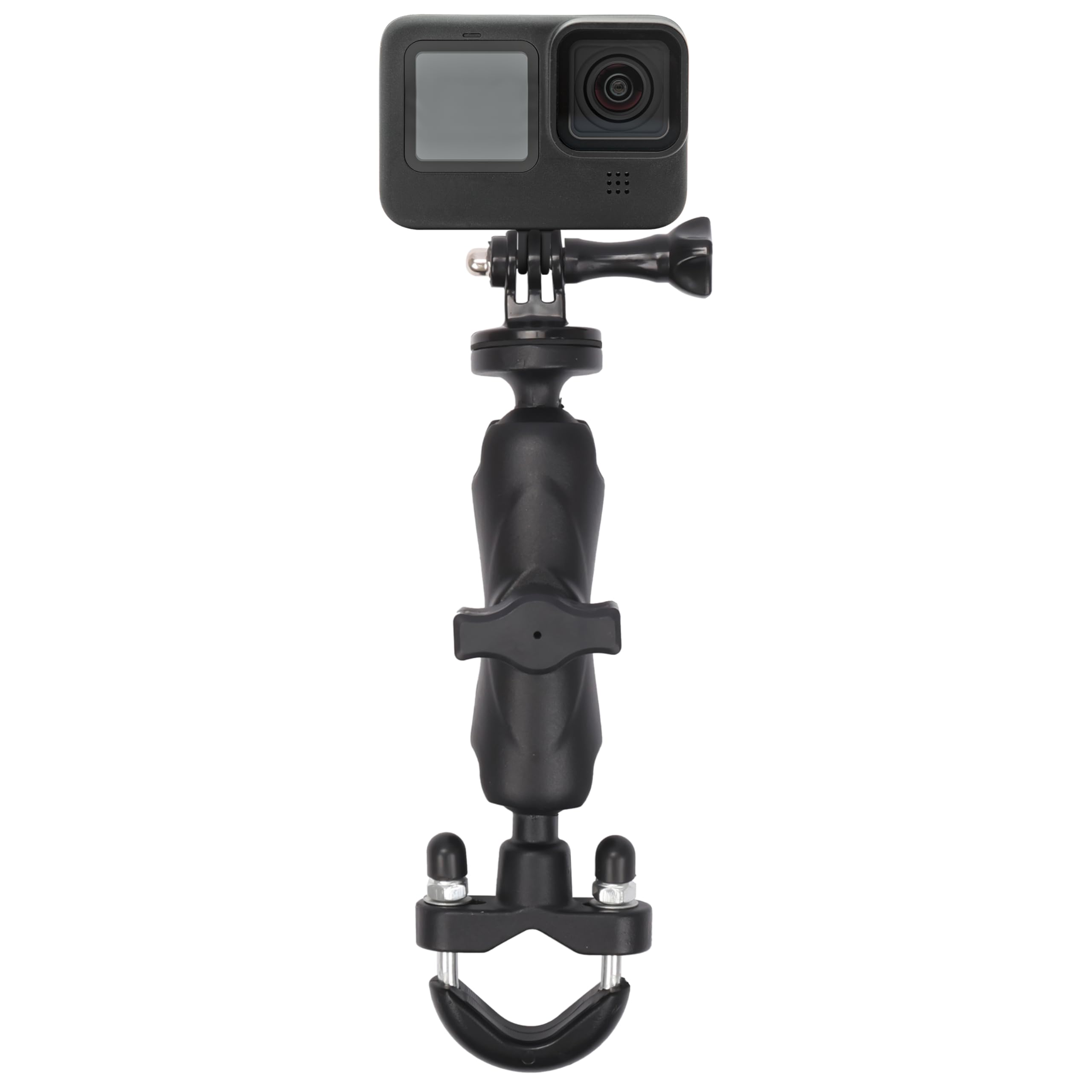 Supporto Telecamera Per Moto E Bici - In Alluminio Con Rotazione 360°, Nero - Foto 10